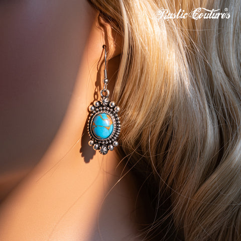 RCE-1108   Rustic Couture's  Artificial  Stone Dangling Earring