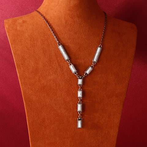 RNS-1017  Rustic Couture's Bohemian Y Shaped Western Necklace