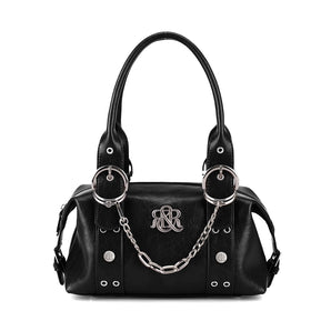 RR-HB-011 Rock & Republic Rivet Chain Mini Boston Handbag