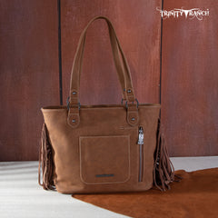 TR146G-8317 Trinity Ranch Hair On Cowhide Concealed Carry Tote