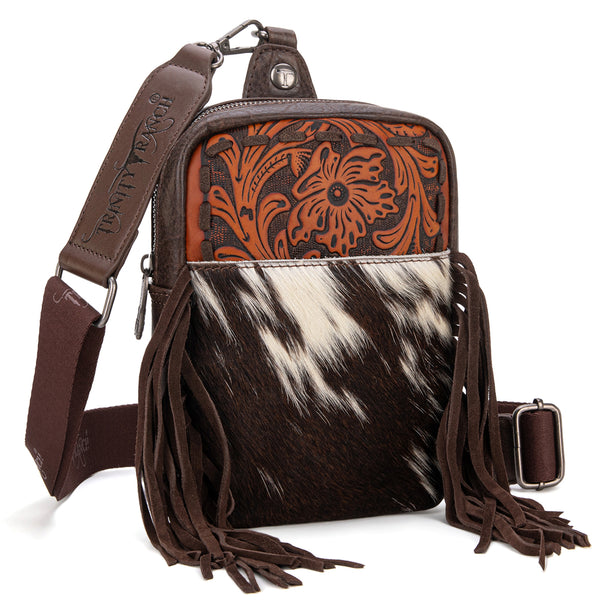 Trinity Ranch - Womens Genuine Hair-On Cowhide Collection Sling Bag main image 1