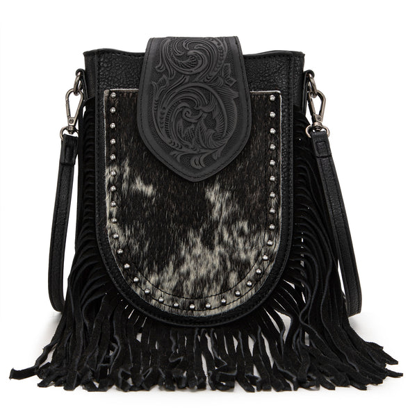 TR180-8360 Trinity Ranch Genuine Hair-On Cowhide Tooled Fringe