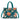 WG-HB-438-8120-TQ Wrangler Floral Print Braided Tote Bag - Turquoise