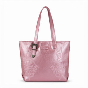 WG-HB-457-2002-PK Wrangler Western Embroidered Tote Bag - Pink