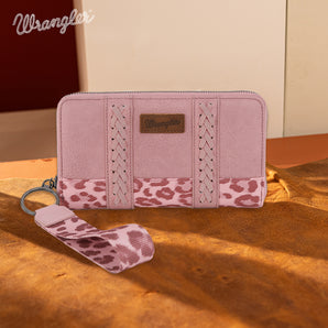 WG102-W006 Wrangler Leopard Print Wallet - Pink