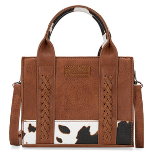 WG102-8120S Wrangler Cow Print Concealed Carry Tote/Crossbody