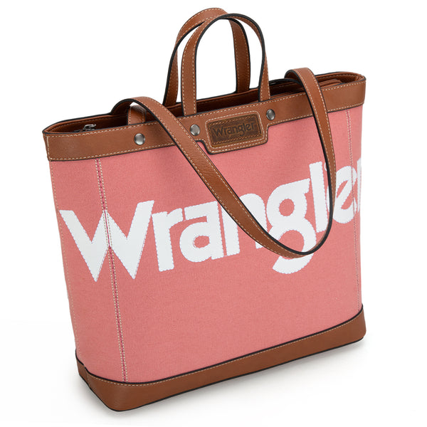 WG142-2002 Wrangler Canvas Top Handle Tote/Shoulder Bag - Pink