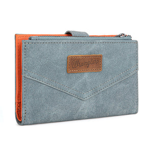 WG162-W0333 Wrangler Card Holder Bi-Fold Wallet - Jean