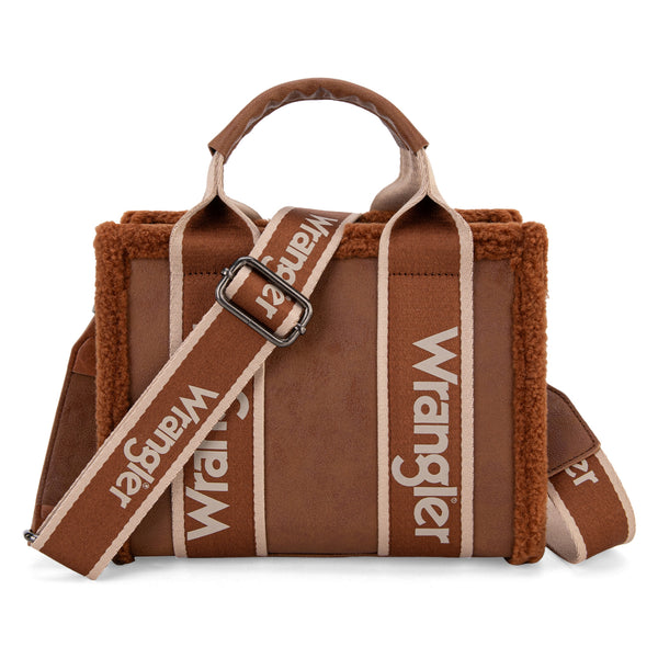Sherpa Trim Satchel/Crossbody