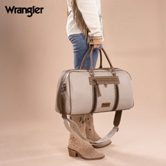 WG185-5110 Wrangler Whipstitch  Collection Duffle Bag -Light Grey
