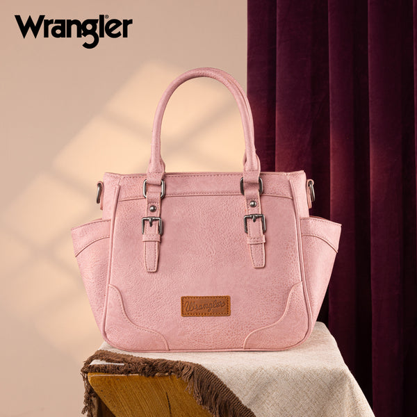 WG187-8318 Wrangler Carry-All Buckle Tote/Crossbody - Pink