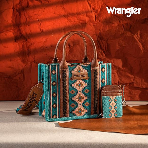 Saguaro Wide Tote & Wallet Set - Turquoise (MW1309G-8317WT)