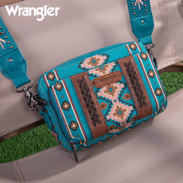Wrangler Aztec Embroidered Wallet - Jean (WG2214-W006JN)