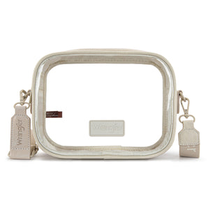 WG229-603 Wrangler Clear Crossbody Bag/Stadium Bag - Beige