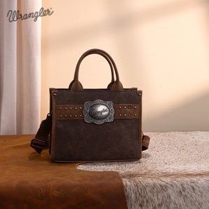 WG250-81202CF Wrangler Buckle Tote/Crossbody - Coffee