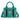 WG261-8866STQ Wrangler Aztec Print Braided Detail Tote Bag - Turquoise
