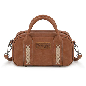 WG262-522 Wrangler Whipstitch Collection Mini Satchel/Crossbody Bag - Brown