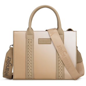 WG308-8120S Wrangler Ombre Western Tote/Crossbody - Khaki