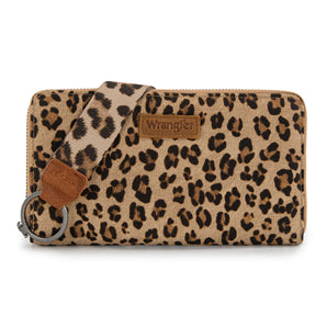 WG366-W006LP Wrangler Leopard Print Wallet/Wristlet - Leopard