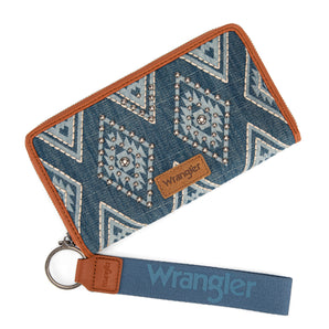 WG435-W006JN Wrangler Aztec Studded Wallet/Wristlet - Jean