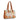 WG438-8130BR Wrangler Floral Print Braided Satchel Bag - Brown