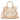 WG481-8126TN Wrangler Daisy Print Chevron Tote Crossbody Bag - Tan