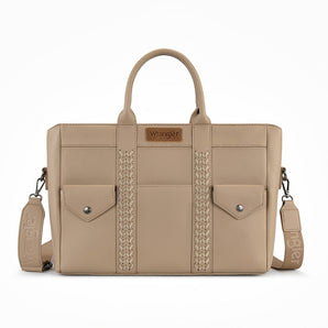 WG484-8119KH Wrangler Whipstitch Work Tote Bag/Crossbody - Khaki