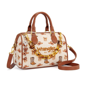WG-HB-524-51102 Wrangler Western Print Cowgirl Boston Bag