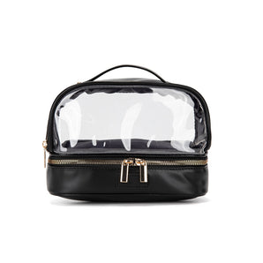 WG545-9005 Wrangler Clear Top Double-Zip Cosmetic Pouch with Handle