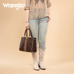 WG83G-8260  Wrangler Whipstitch Small Tote/Crossbody - Coffee