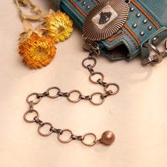 WGB-1008   Wrangler Horse Head Concho Chain Link Belt