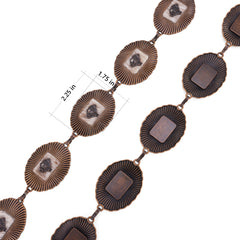 WGB-1008   Wrangler Horse Head Concho Chain Link Belt