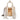WGH-1007BG Wrangler Cowhide Mini Fringe Tote / Keychain Bag - Beige