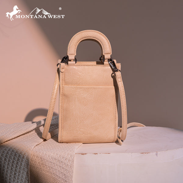 montana_mini シェルフ1001 ブラウン MW1311-1831 Montana West Hair-On Cowhide North South Mini Tote