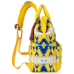 WG2204-9110   Wrangler Aztec Printed Callie Backpack/Diaper Bag-  Yellow
