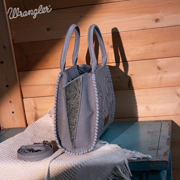 Wrangler Embroidered Trapezoid Conceal Carry Crossbody Tote