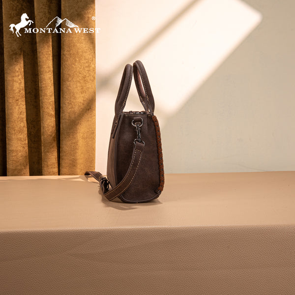 MW1331-8322 Montana West Concho Collection Small Tote/Crossbody