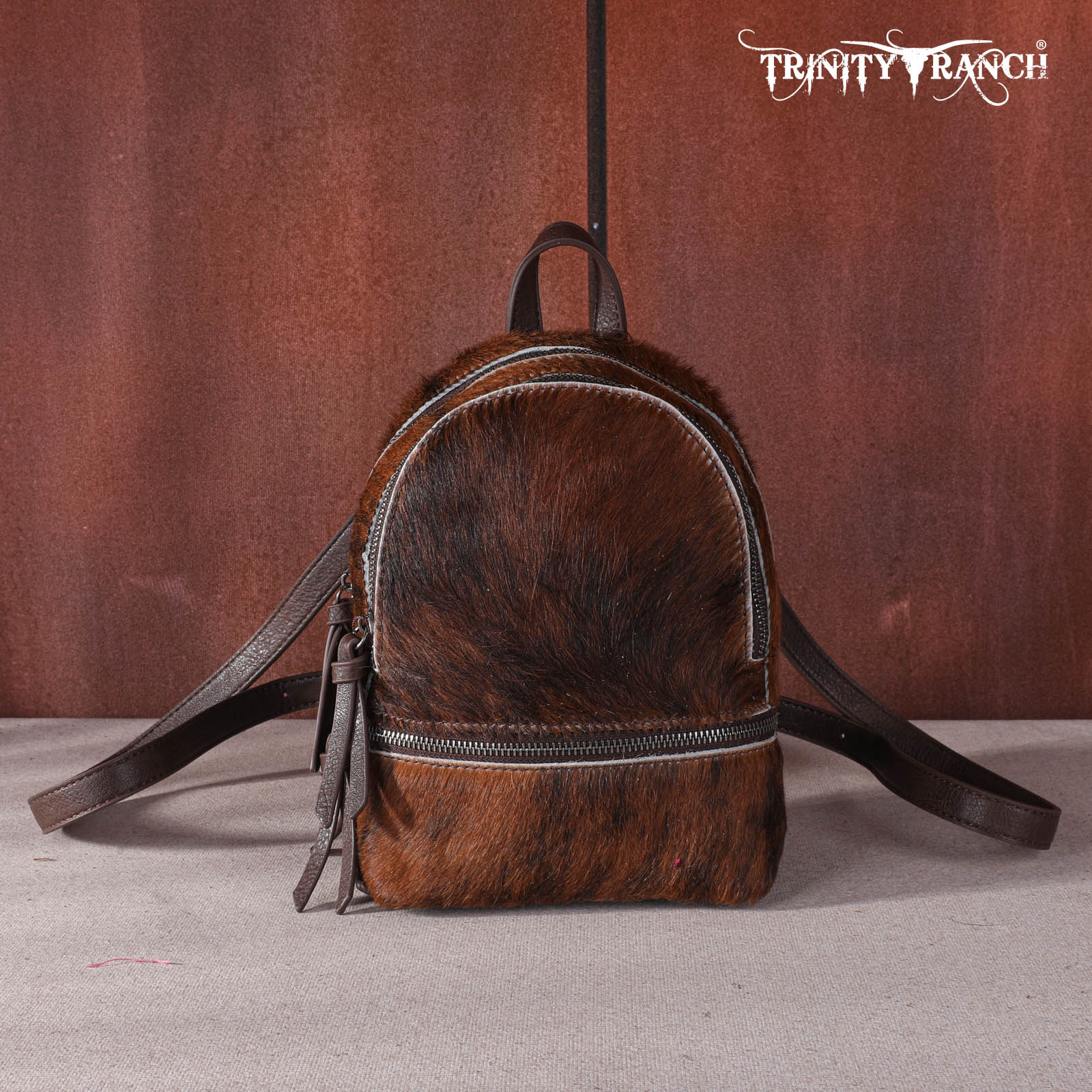 cowhide leather sierra backpack TR160-9110 Trinity Ranch Hair-On Cowhide Collection Mini Backpack – MONTANA WEST U.S.A