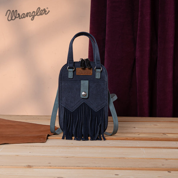 Wrangler Embroidered Swirl Mini Satchel Crossbody - Turquoise