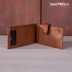 TR164-W046 Trinity Ranch Hair-On Cowhide Bi-Fold Wallet/Card Organizer