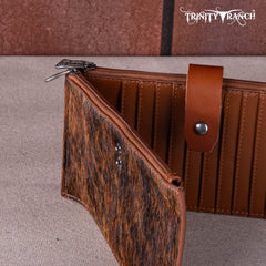 TR164-W046 Trinity Ranch Hair-On Cowhide Bi-Fold Wallet/Card Organizer