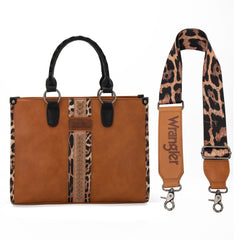 WG83G-8260  Wrangler Whipstitch Tote/Crossbody -Brown
