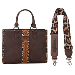 WG83G-8260  Wrangler Whipstitch Small Tote/Crossbody - Coffee