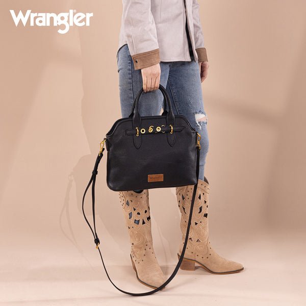 WG201-8012 Wrangler Top Handle Tote/Crossbody - Black – MONTANA