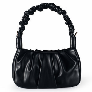 MC-1009 Milan Chiva Cloud Pouch Bag Gabbi Ruched - Black