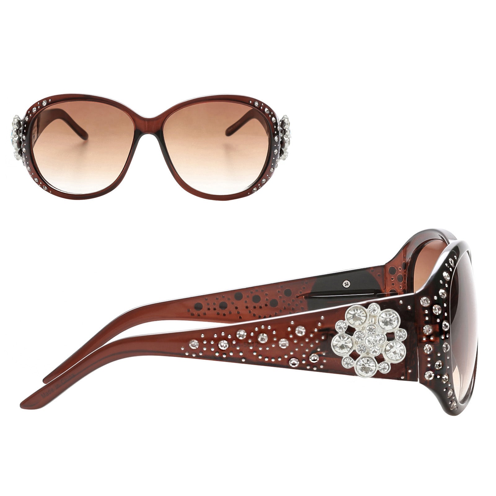 SGS-5608 Montana West Floral Rhinestone Sunglasses By Pair