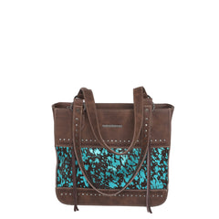 TR137G-8260 Trinity Ranch Hair On Cowhide Collection Concealed Carry Tote