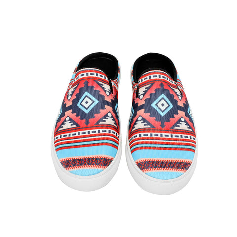 800-S014  Montana West Western Aztec Print Collection Sneaker Slides - By Pair