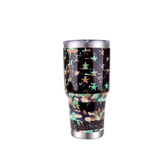 QCB-002  Montana West Camo Stars Design Stainless Steel Tumbler Mug