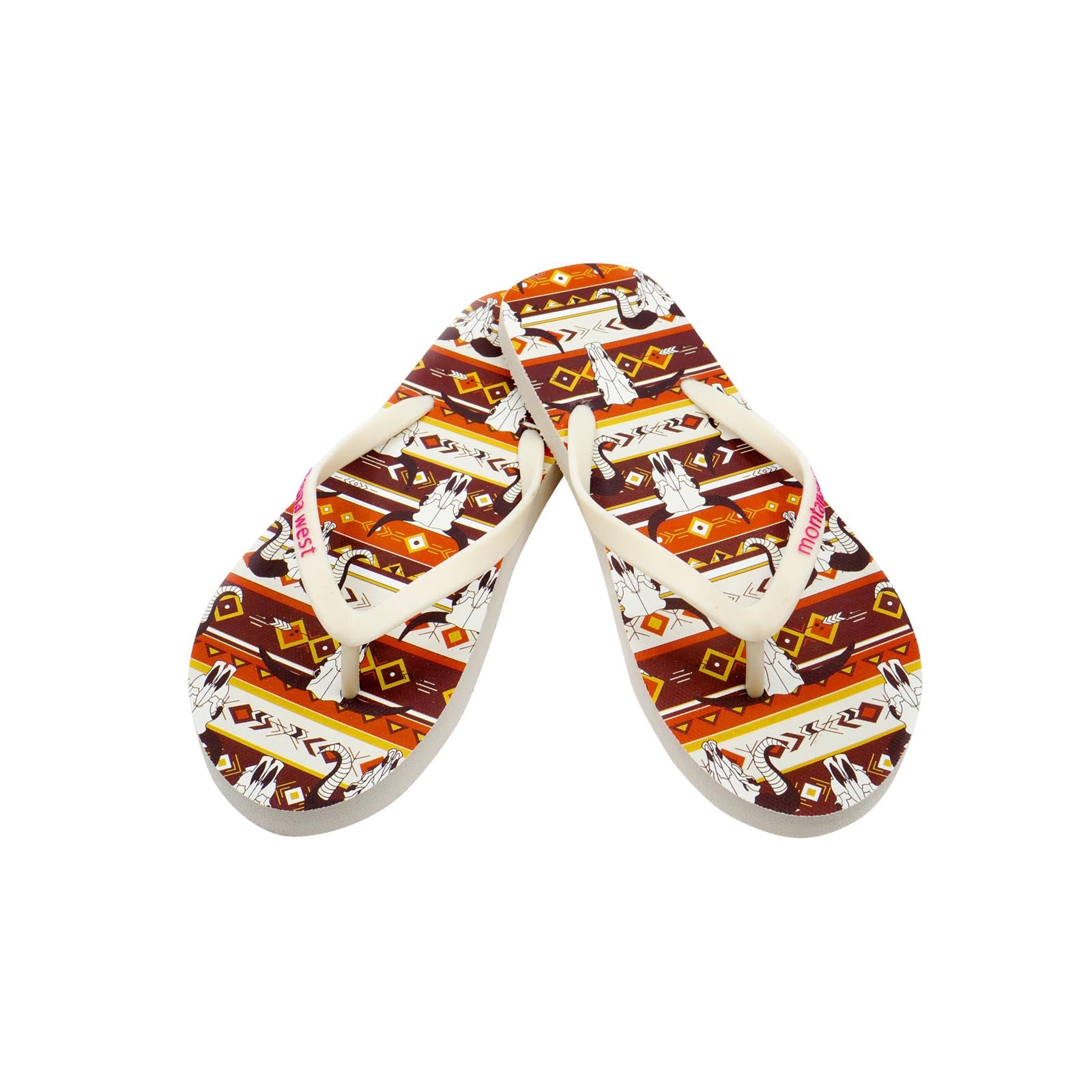 FF-8006 Montana West Steer Head Collection Women's Flip Flops BY CASE (24PCS)